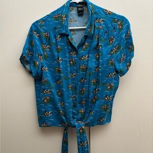 Disney Teal Shirt with Boat Adventure